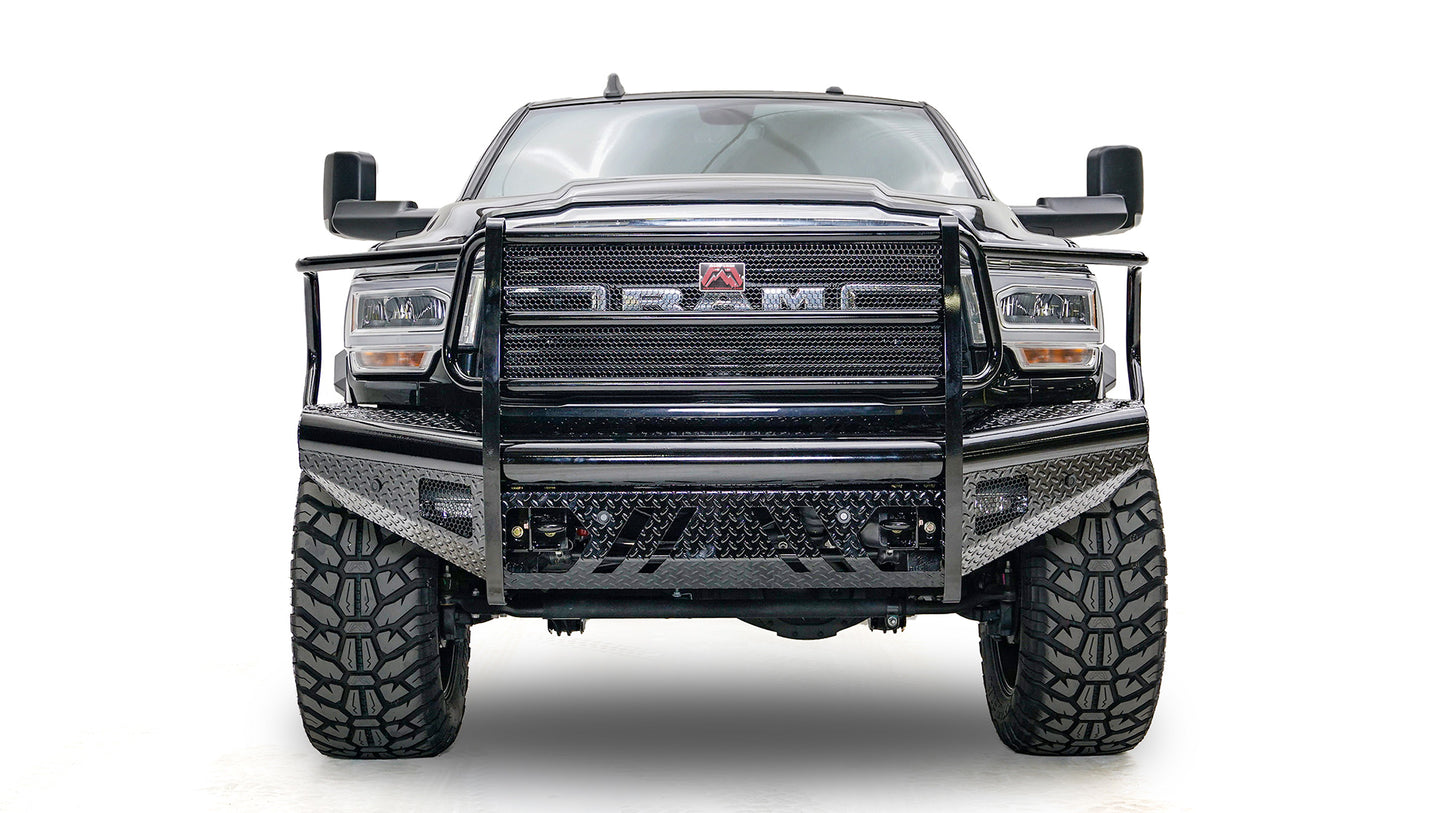 DR19-S4460-1 Fab Four Black Steel Front Bumper