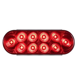 STL-72RB Optronics Red 6in Oval LED S/T/T Light